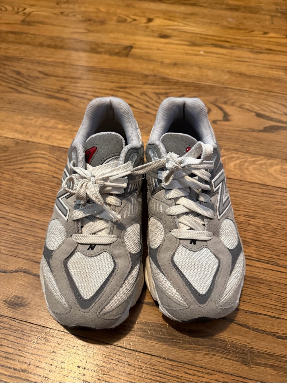 New Balance Kids Grey and White Sneakers